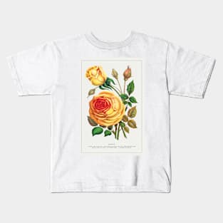 Sunset Rose Lithograph (1900) Kids T-Shirt